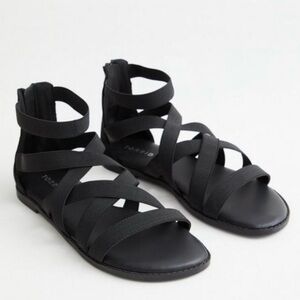 Torrid Strappy Gladiator Sandal Elastic Black Women’s Size 9.5 WW Extra Wide